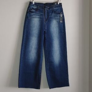 Joan Vass Mid-rise Wide Leg Flare Jeans 27